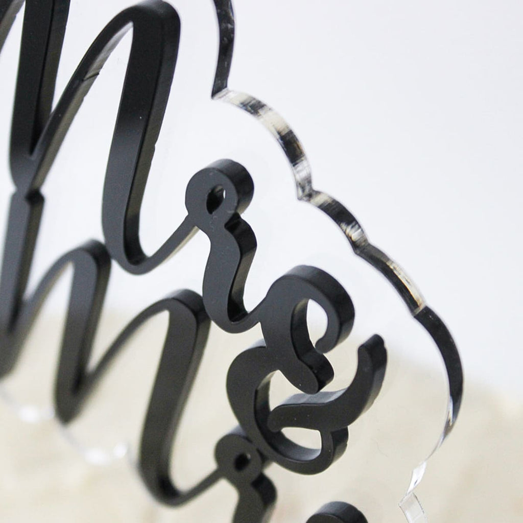 Cake Topper Hochzeit "Mr & Mrs" aus Acryl
