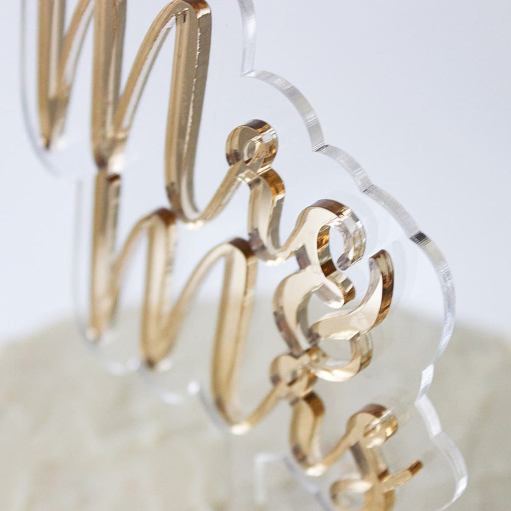 Cake Topper Hochzeit "Mr & Mrs" aus Acryl