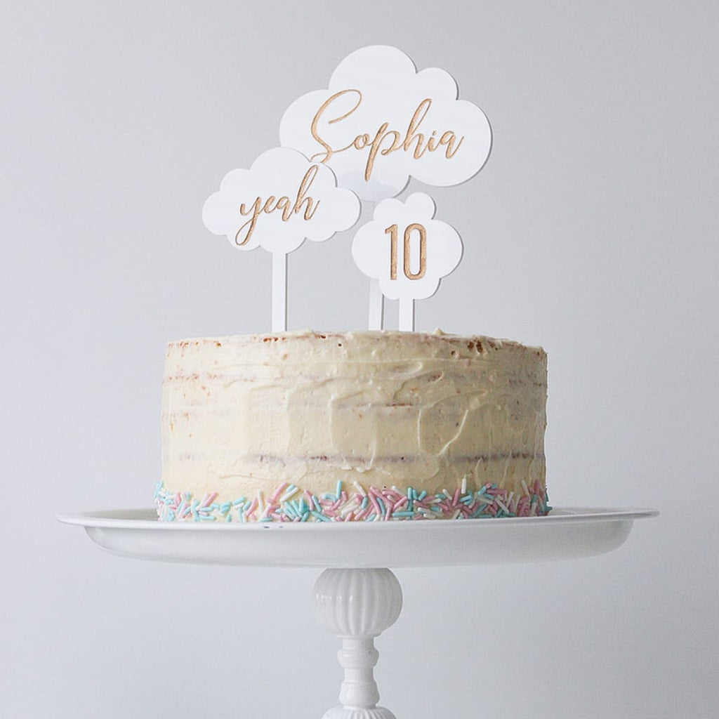 Cake topper "3 clouds" | personalised