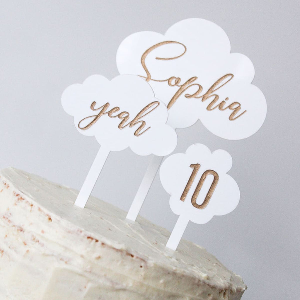 Cake Topper "3 Wolken" | personalisiert