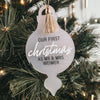 Christbaumschmuck "Merry Christmas" | personalisiert