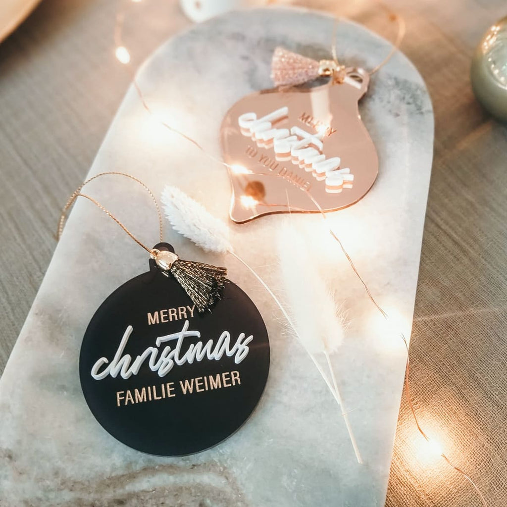 Christbaumschmuck "Merry Christmas" | personalisiert
