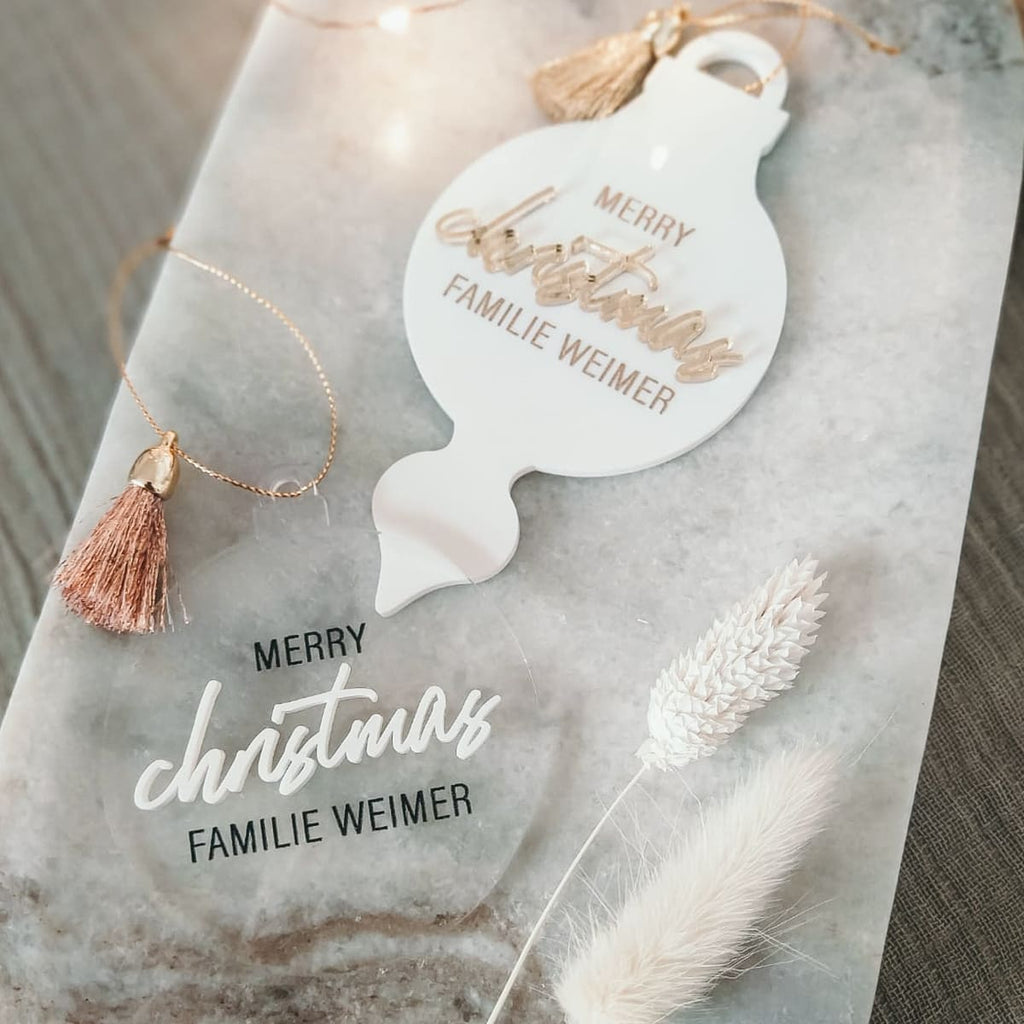 Christbaumschmuck "Merry Christmas" | personalisiert