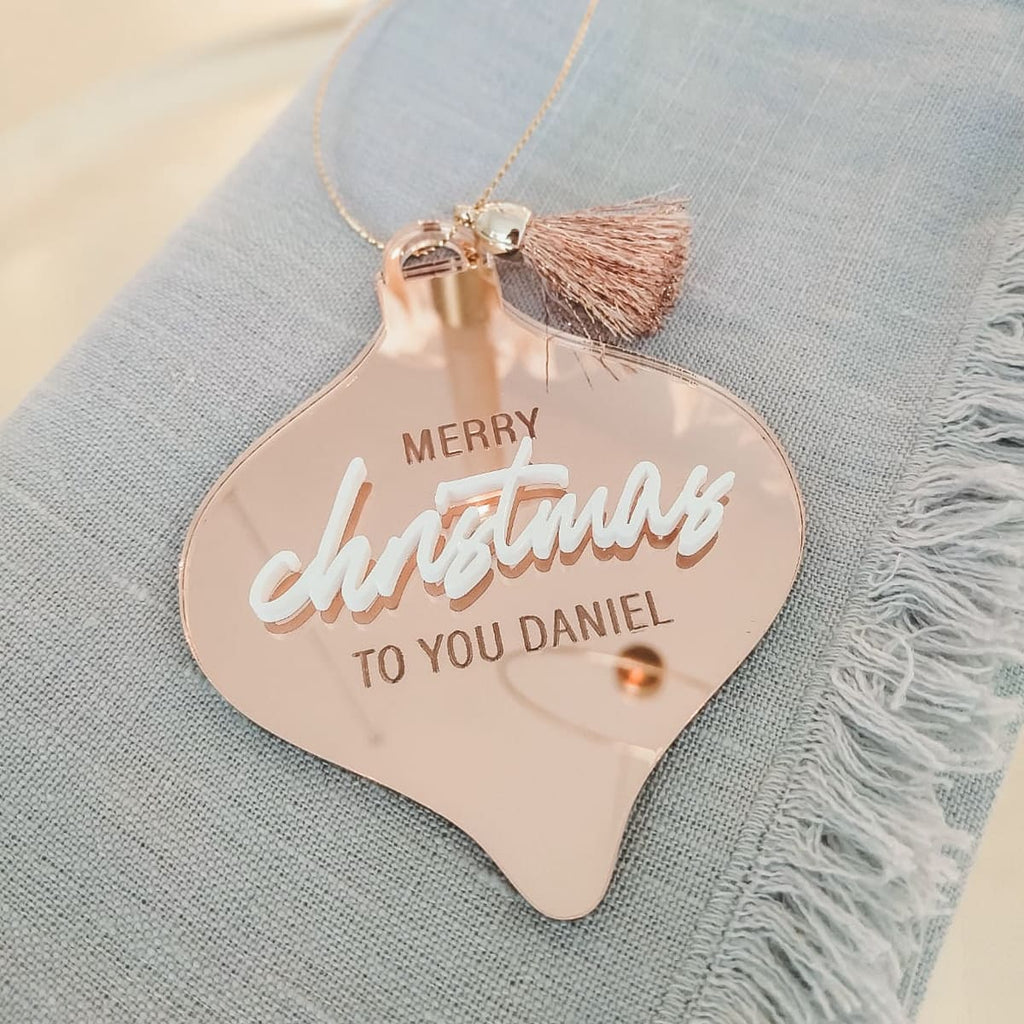 Christbaumschmuck "Merry Christmas" | personalisiert