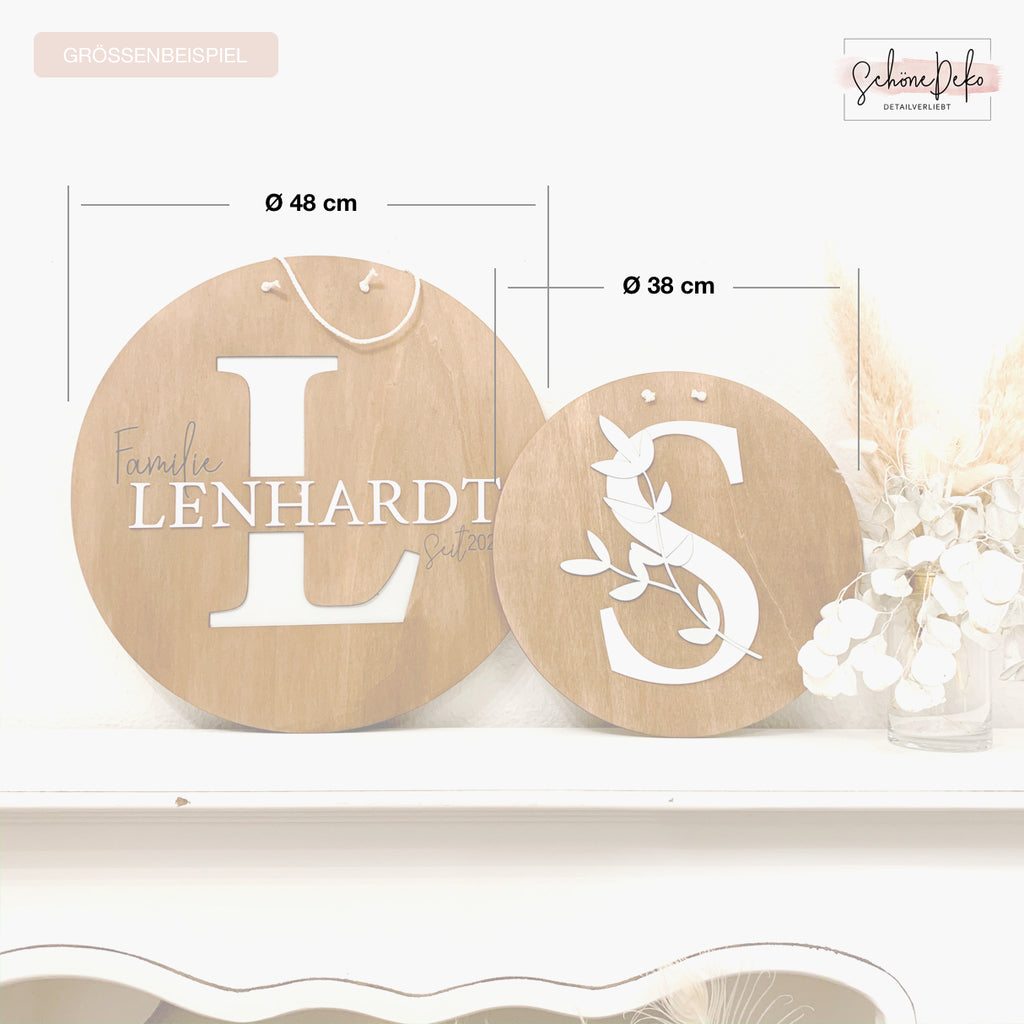 Familienschild Charlotte, personalisiert