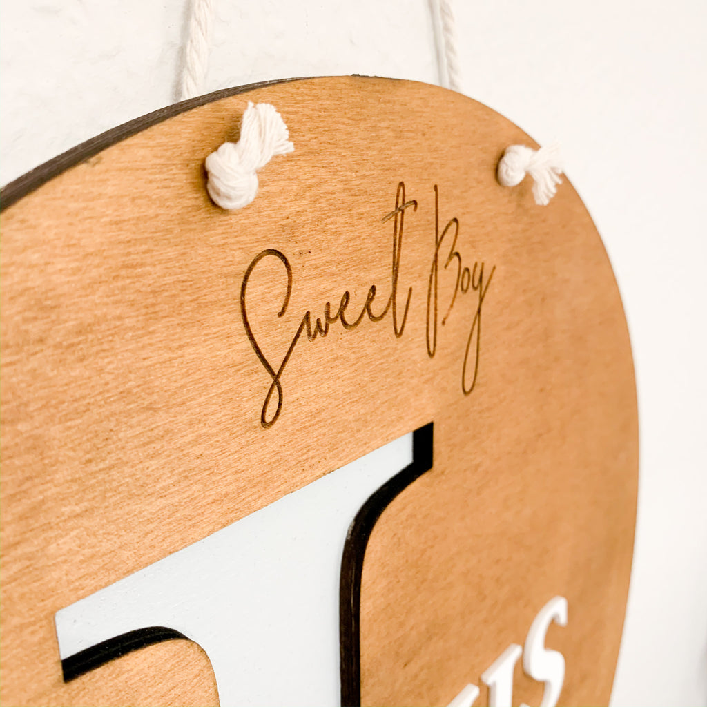 Kinderholzschild Sweet Girl/Boy, personalisiert