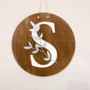 Wooden sign - letter with tendril