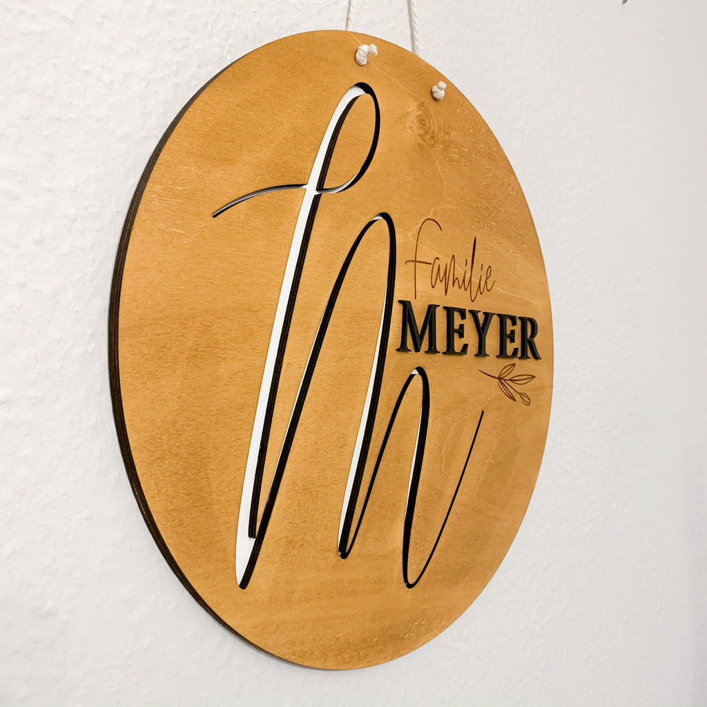 Familienschild Charlotte, personalisiert