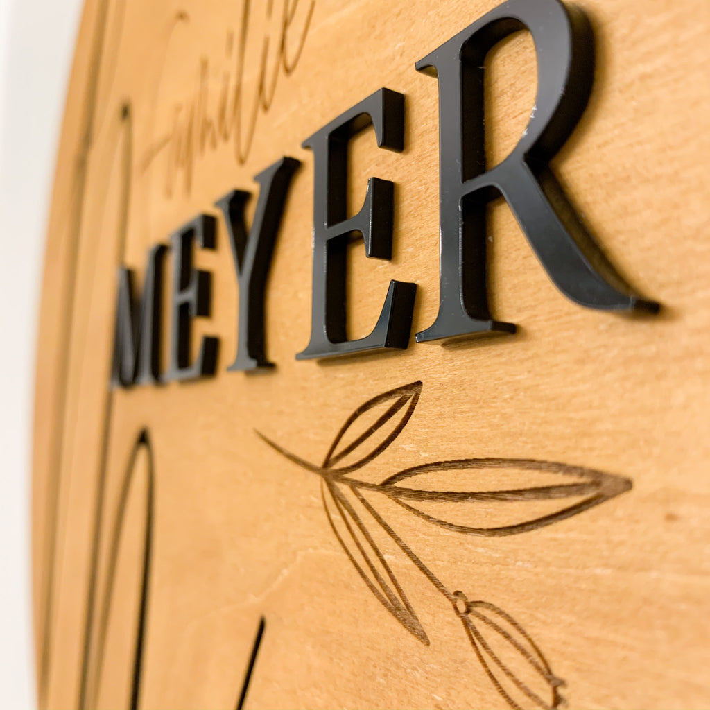 Familienschild Charlotte, personalisiert