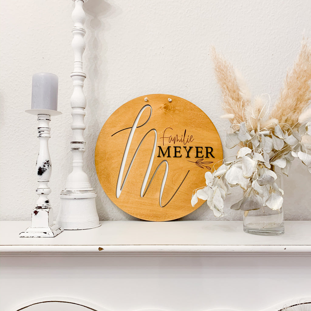 Familienschild Charlotte, personalisiert