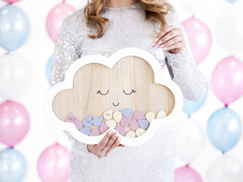 Scrapbook cloud with colorful drops