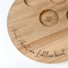 Moderner Adventskranz aus Holz rund und personalisiert