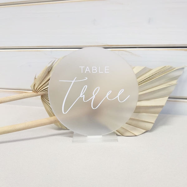 Table number made of acrylic glass | theme 2