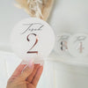 Table number made of acrylic glass | theme 7