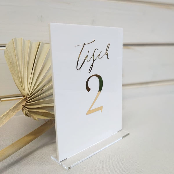 Table number made of acrylic glass | theme 5