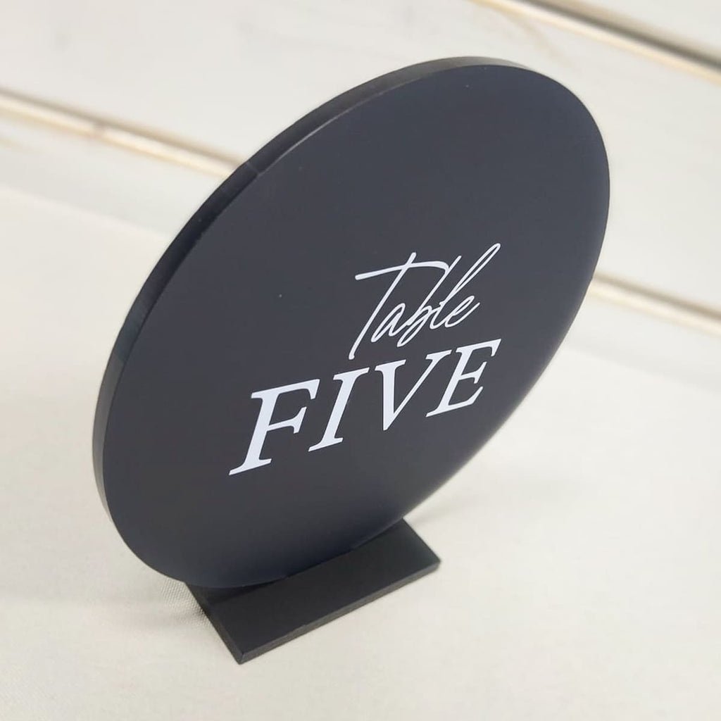 Table number made of acrylic glass | theme 3