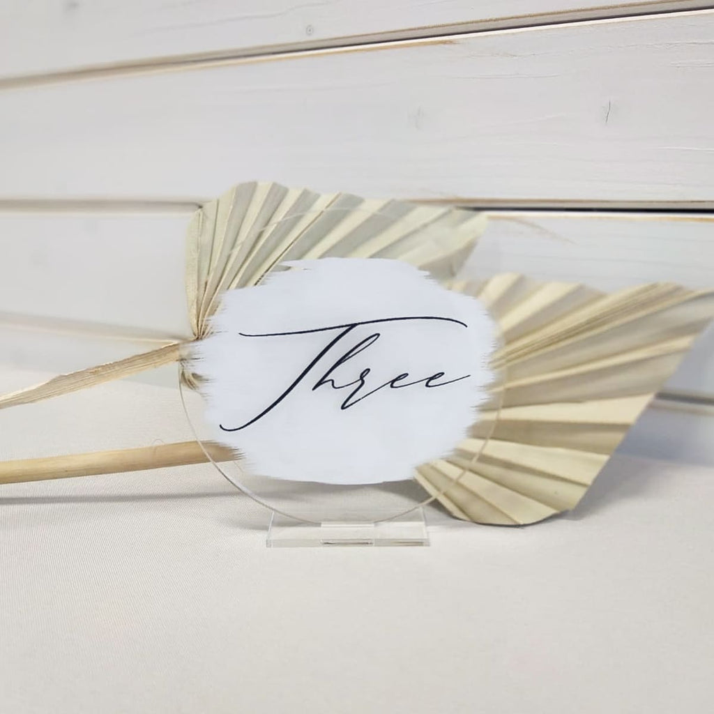 Table number made of acrylic glass | theme 4