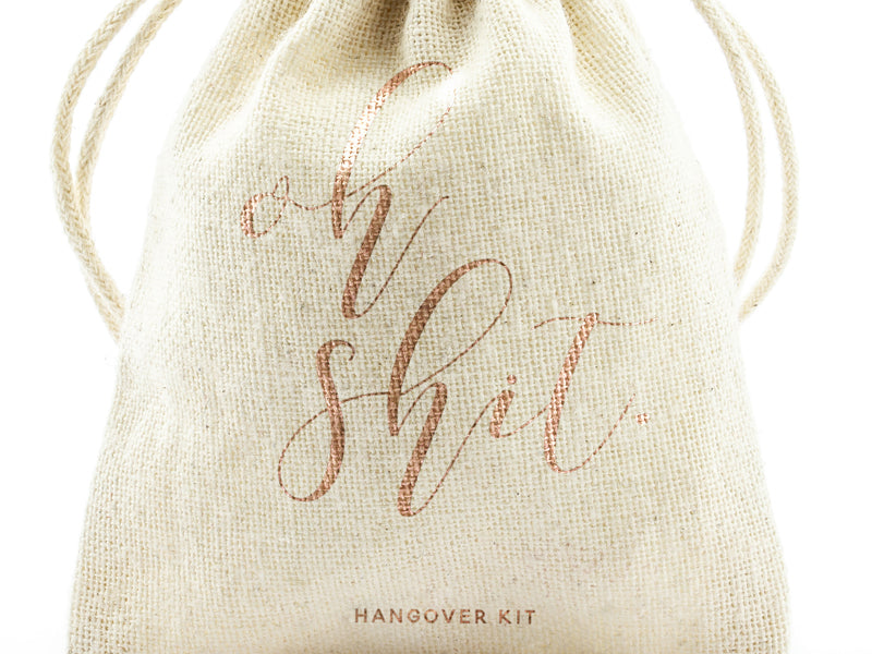 10x Hangover Kit Beutel "Oh shit", Größe 10 x 15 cm