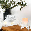 Weihnachtsdeko Schild aus Acryl „Weihnachten ist …“ in Weiß