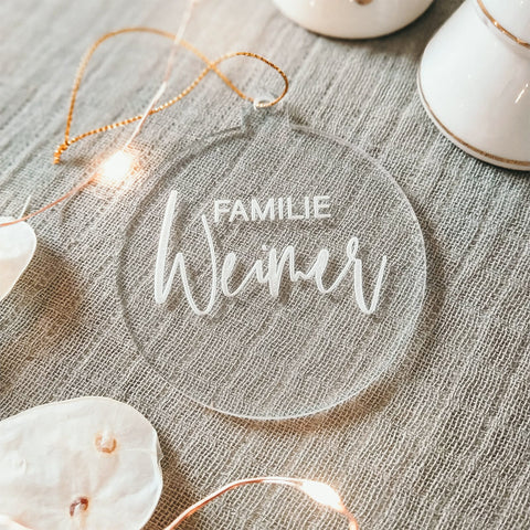 Gift: Christmas tree ball "Family" personalized (value 14.90€)