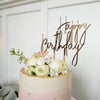 Cake Topper "Happy Birthday" aus Acryl in Schreibschrift | Tortenstecker | Kuchentopper | Tortenaufsätze | Geburtstagstopper