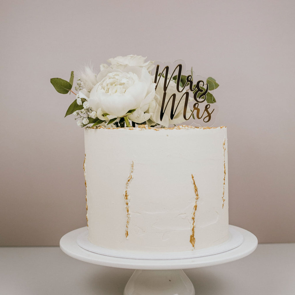 Cake Topper Hochzeit "Mr & Mrs" aus Acryl