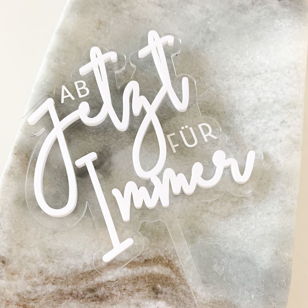 Cake Topper "From Now Forever" | Acrylic | double layer