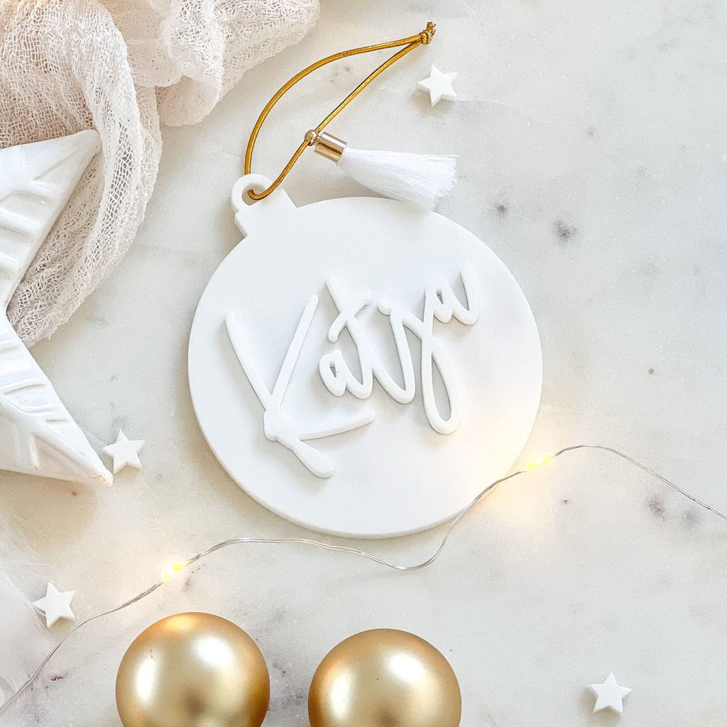 Weihnachtskugel Personalisiert aus Acryl “Kugel mit 3D Namen“