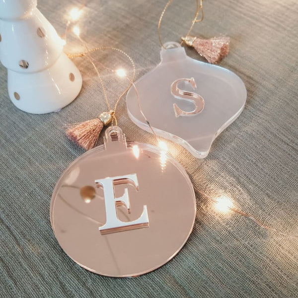 Christmas tree decorations "initials" | personalised