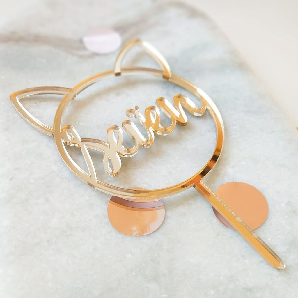 Cake topper "cat ears" with number
