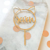 Cake topper "cat ears" with number