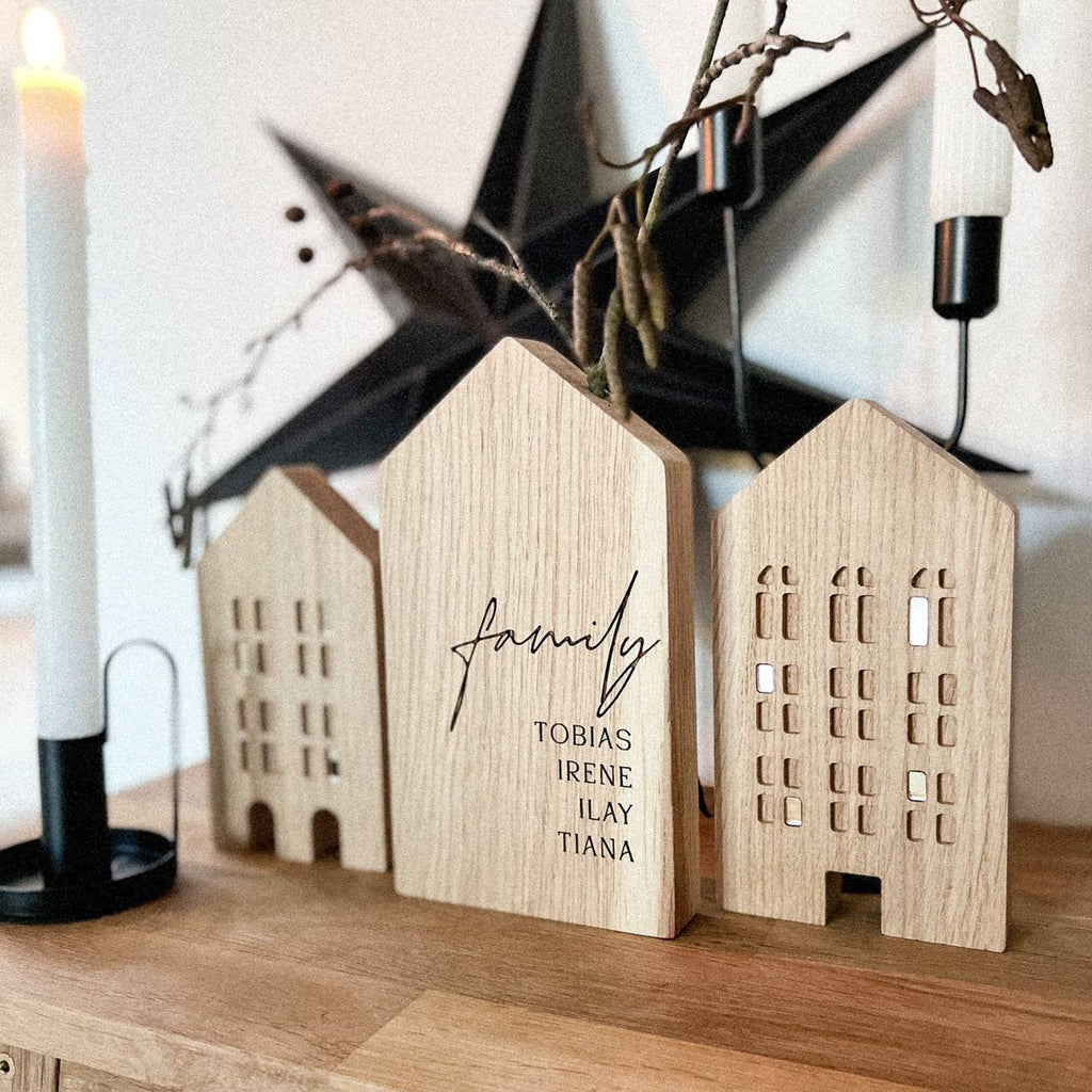Deko Häuschen aus Holz "Visby"