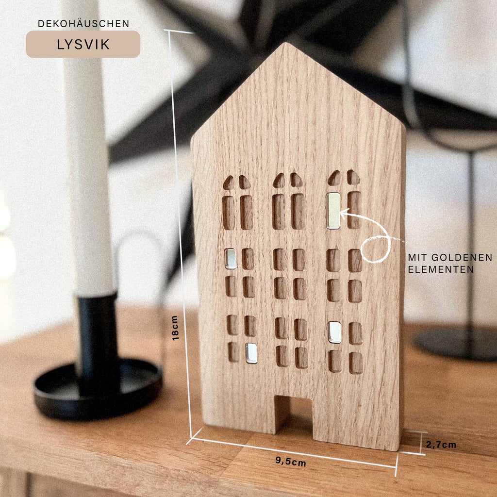 Deko Häuschen aus Holz "Lysvik"