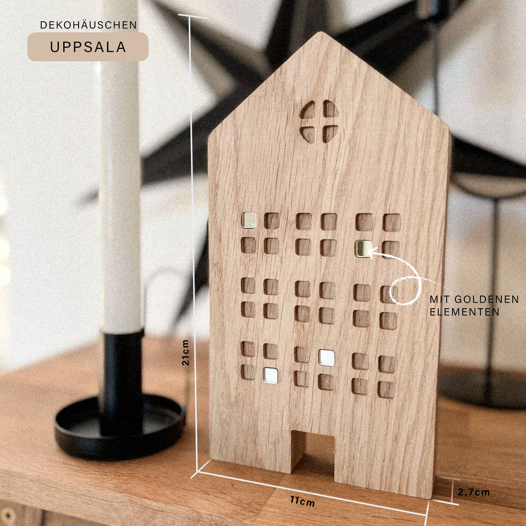 Deko Häuschen aus Holz "Uppsala"