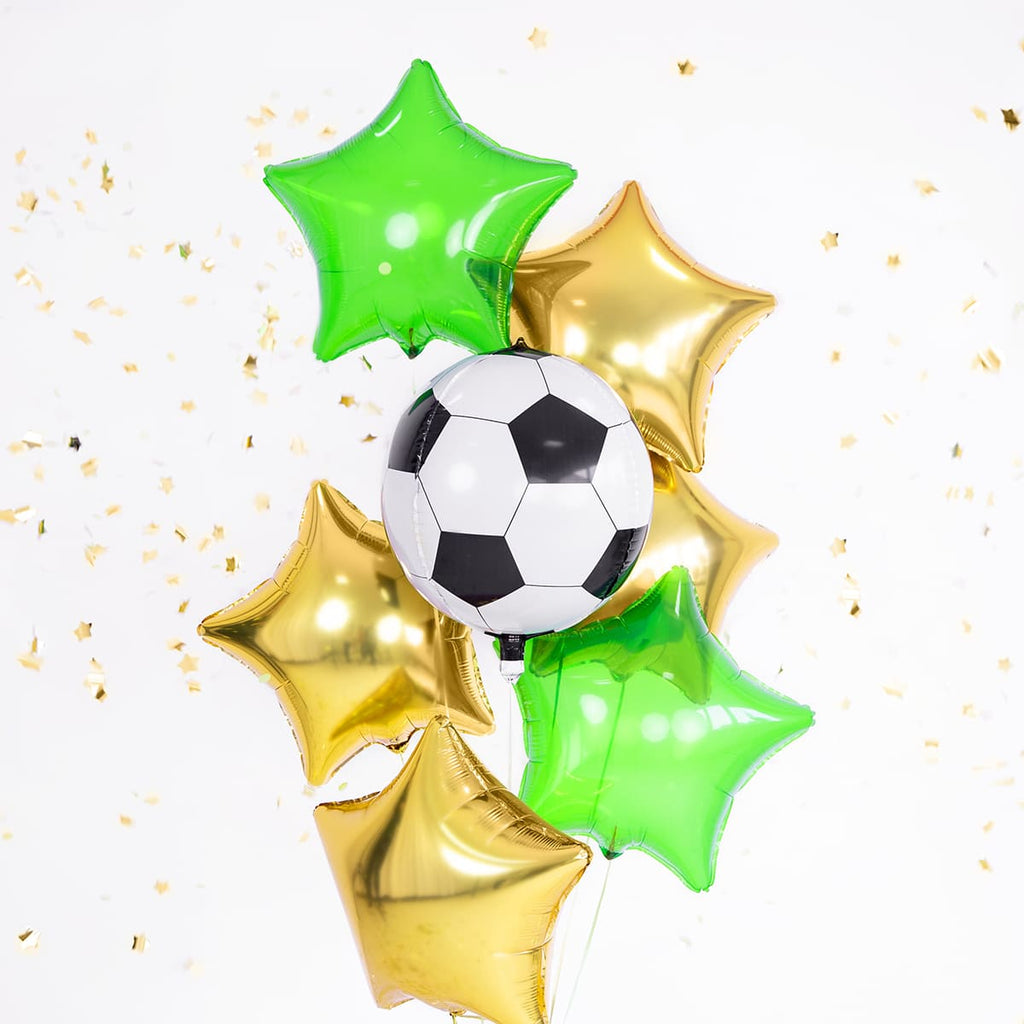 Folienballon "Fußball" - Schwarz/Weiß - Ø 40 cm
