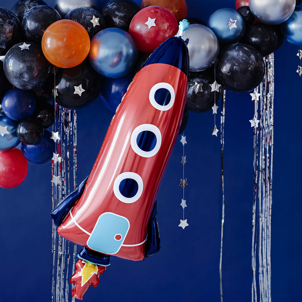 Folienballon "Rakete" - groß -  44 x 115cm