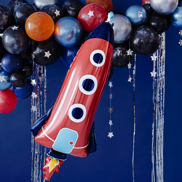 Foil balloon "Rocket" - large - 44 x 115cm