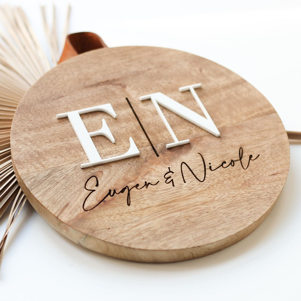 personalisiertes holzschild 3d initialen valentinstag hochzeitsgeschenk