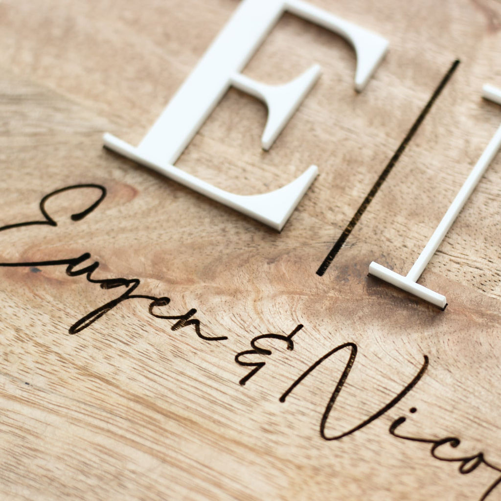 personalisiertes holzschild 3d initialen valentinstag hochzeitsgeschenk