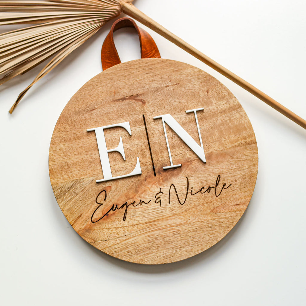 personalisiertes holzschild 3d initialen valentinstag hochzeitsgeschenk