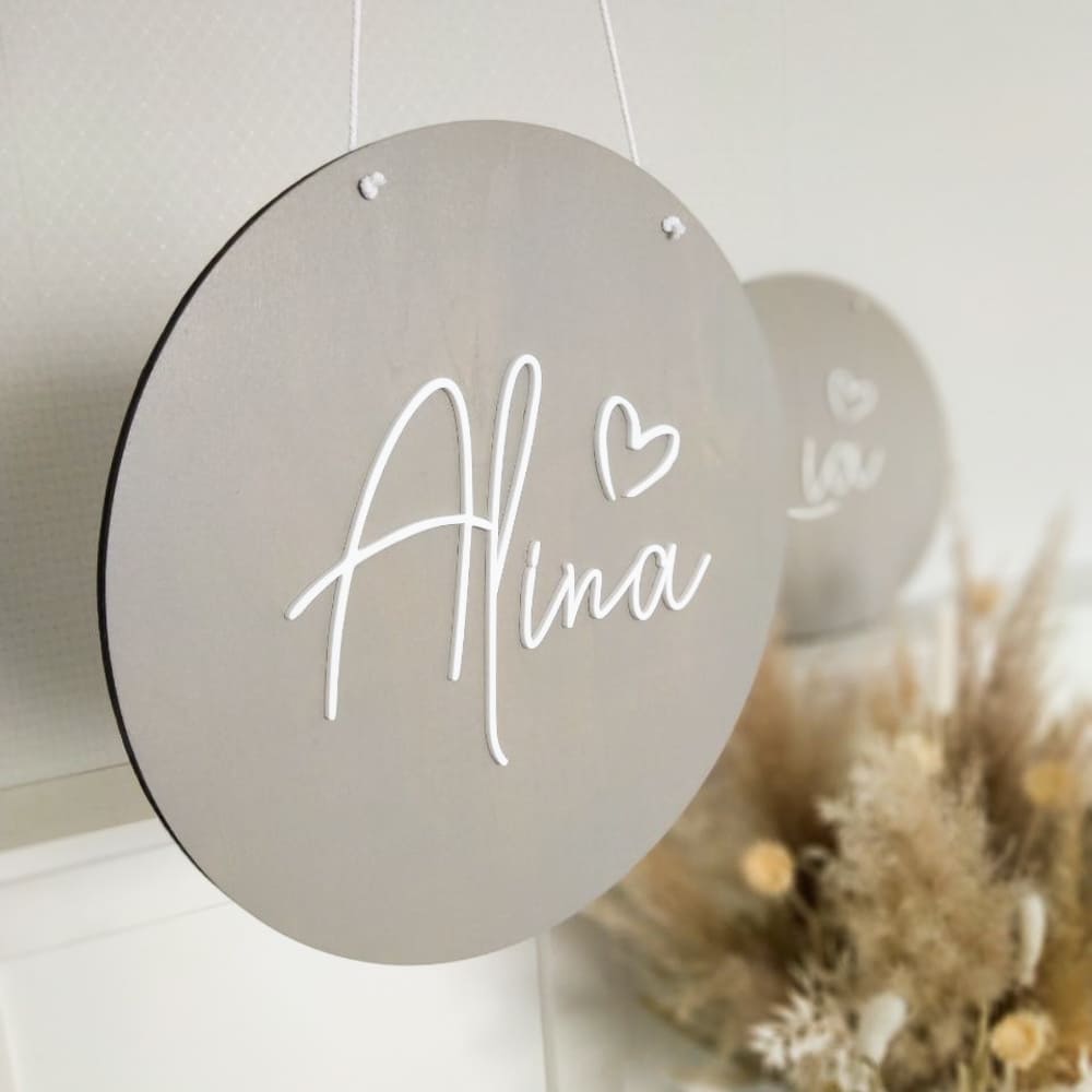 Wooden sign 3D writing, personalised