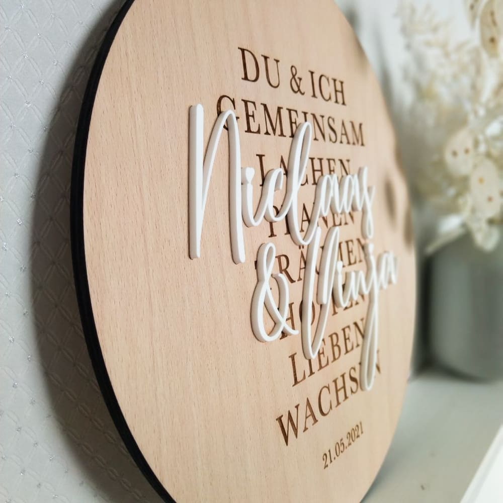 holzschild mit spruch