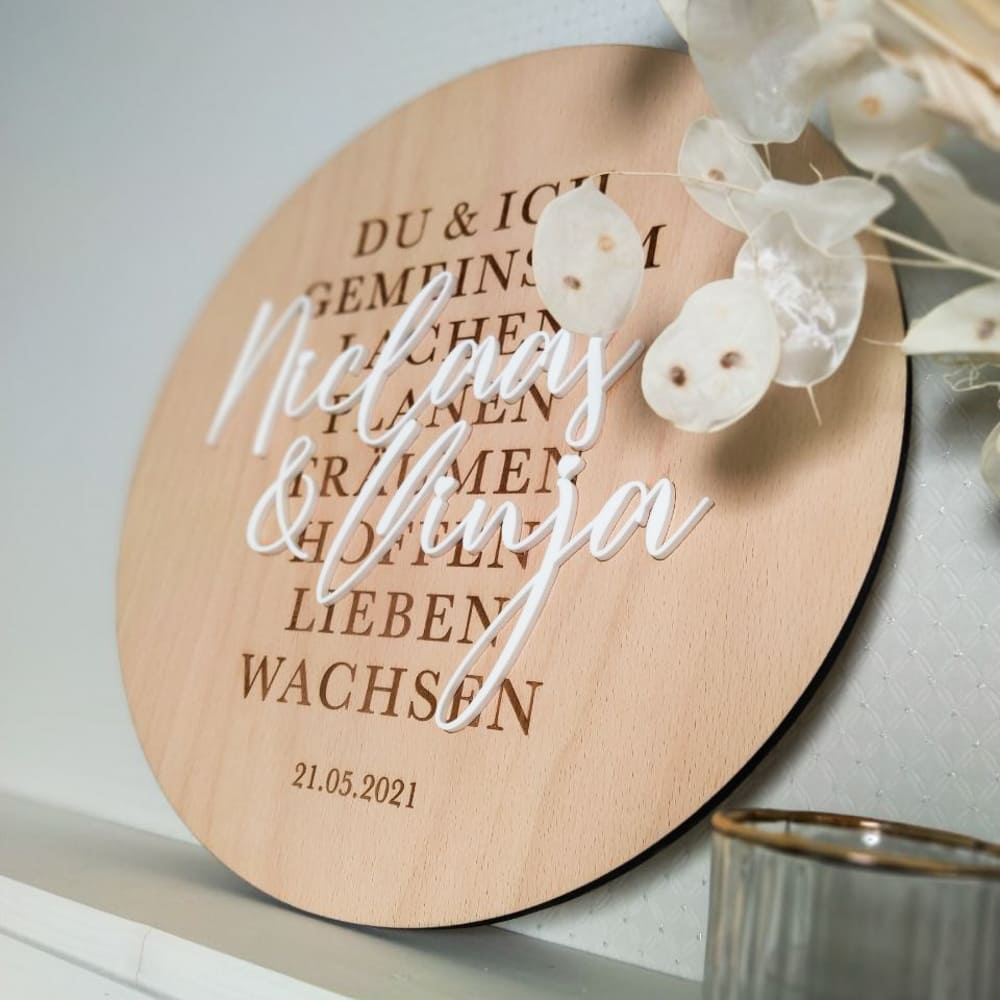 holzschild mit spruch