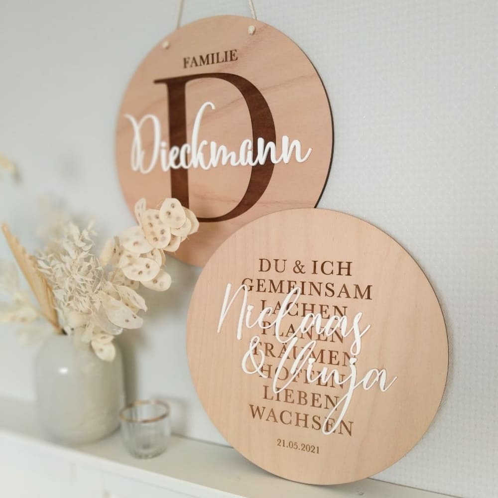 holzschild mit spruch