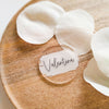 Personalized round acrylic place card