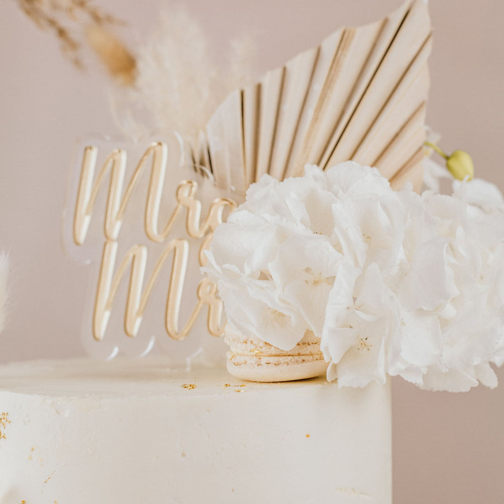 Cake Topper Hochzeit "Mr & Mrs" aus Acryl