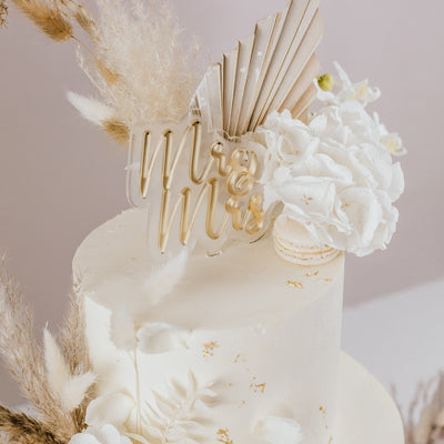 Cake Topper Hochzeit "Mr & Mrs" aus Acryl
