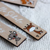 Personalisiertes Lesezeichen aus Holz für Kinder mit Tiermotiven