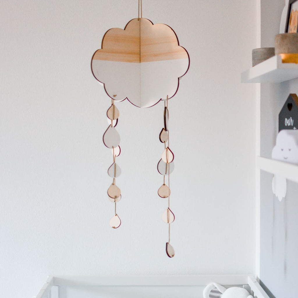 Mobile Wolke mit Tropfen | personalisiert