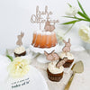 Cake Topper "Frohe Ostern" aus Holz